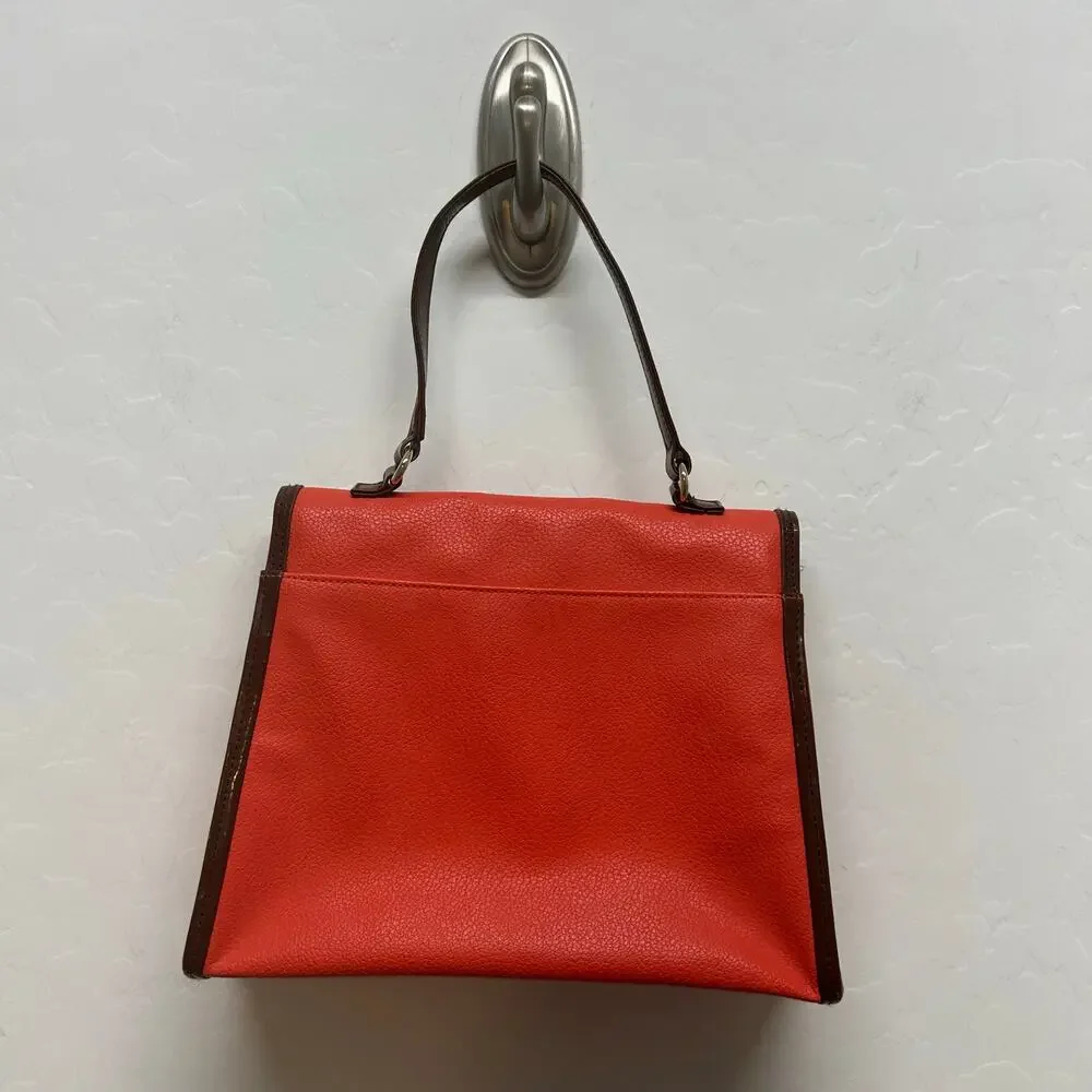 JANIE and JACK Structured Purse Orange‎ and Brown Kids Purse